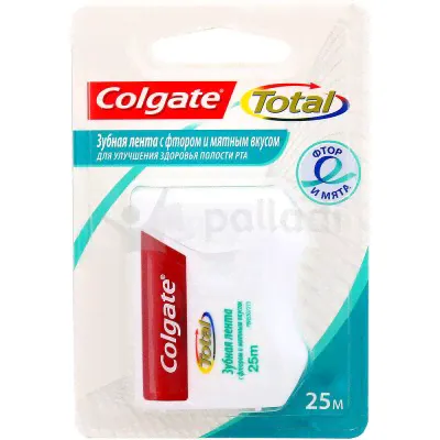 Зубная нить Colgate Total Фтор и мята 25м (1/10)