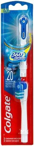 Colgate Сменные насадки для зубной щётки 360 Суперчистота всей полости рта питаемой от батареи средней