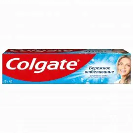 Зубная паста 50 мл COLGATE "Бережное отбеливание", с фторидом и кальцием, 7891024188262-1