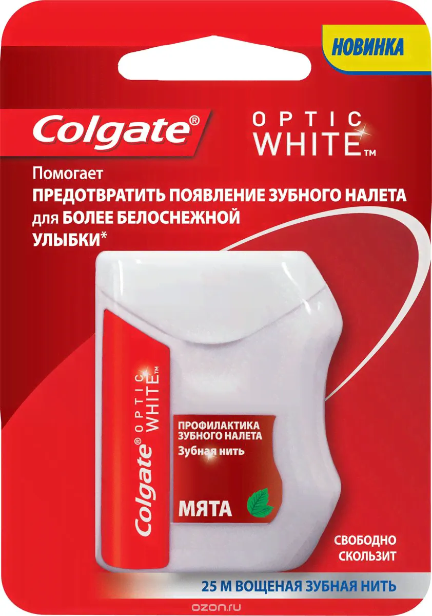 Colgate Зубная нить Optic White 25 м-0