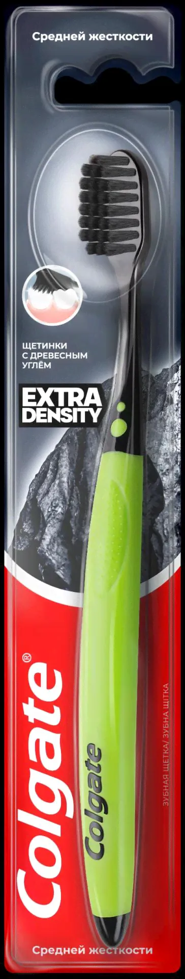 Зубная щетка Colgate Extra Density, средней жесткости, зелeный