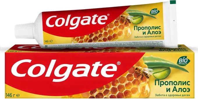 Колгейт Зубная паста 100 мл. ПРОПОЛИС и Алоэ, Colgate-2